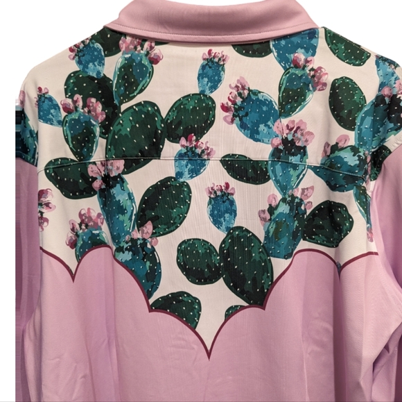 RANCH DRESS'N Fallon Taylor "Morgan" cactus Performance Rodeo Cowgirl shirt sz3X - Picture 11 of 16